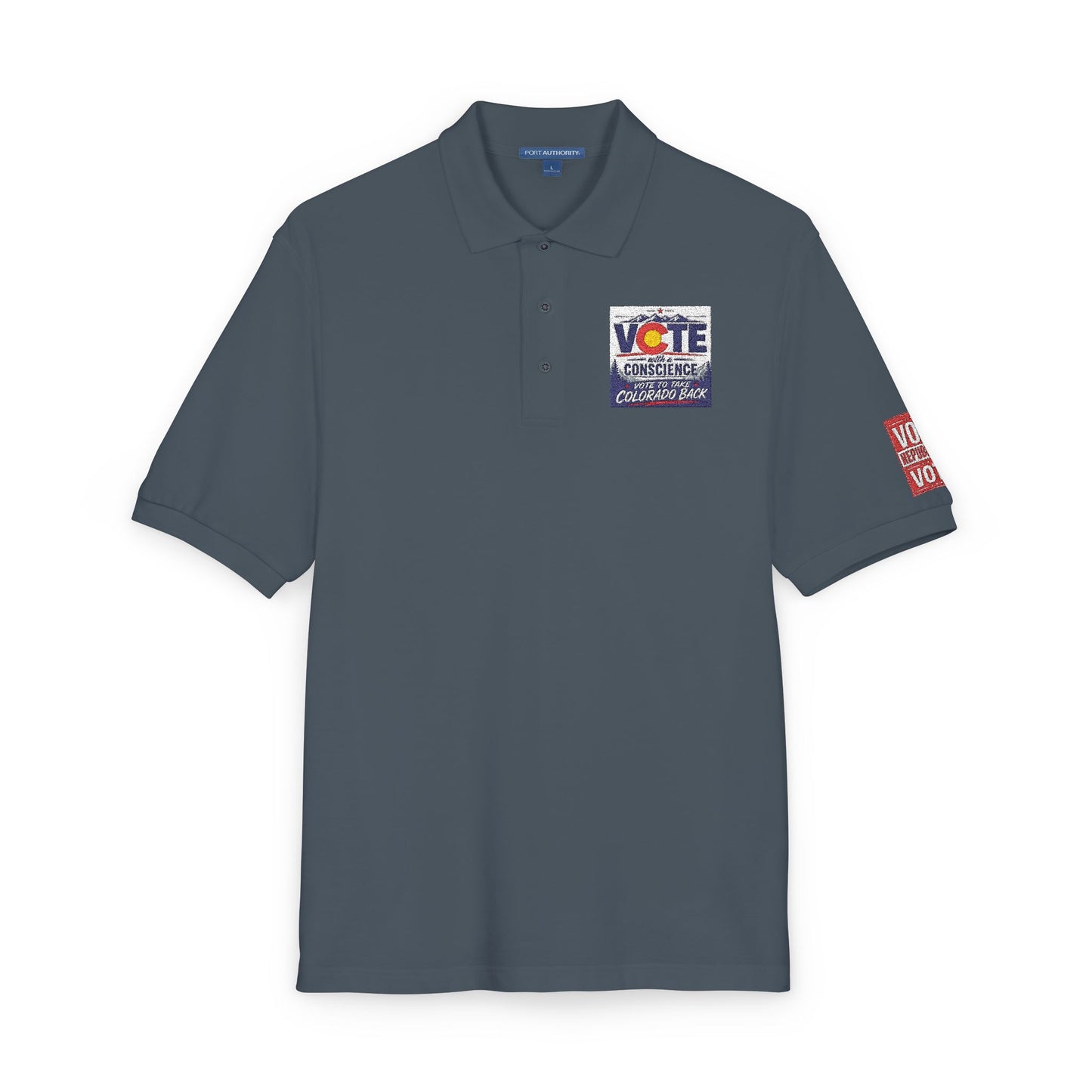 Vote Sunflower Embroidered Polo Shirt