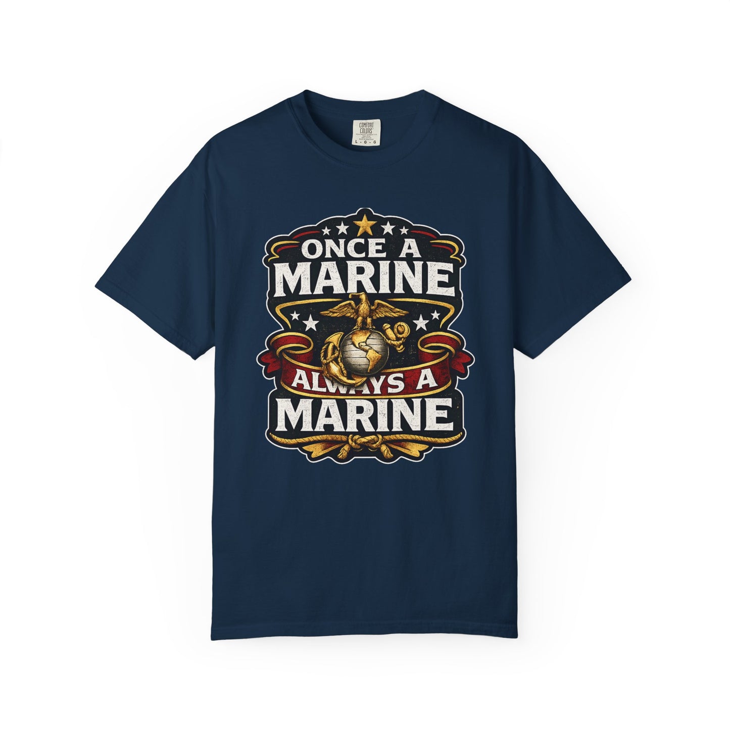 Marine Corps T-Shirt — "Once a Marine, Always a Marine" Emblem Tee