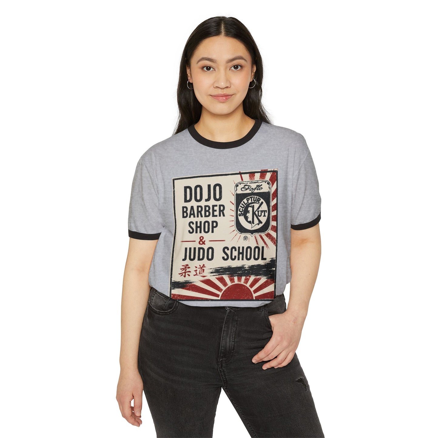 Dojo Barber Shop & Judo School Ringer T-Shirt