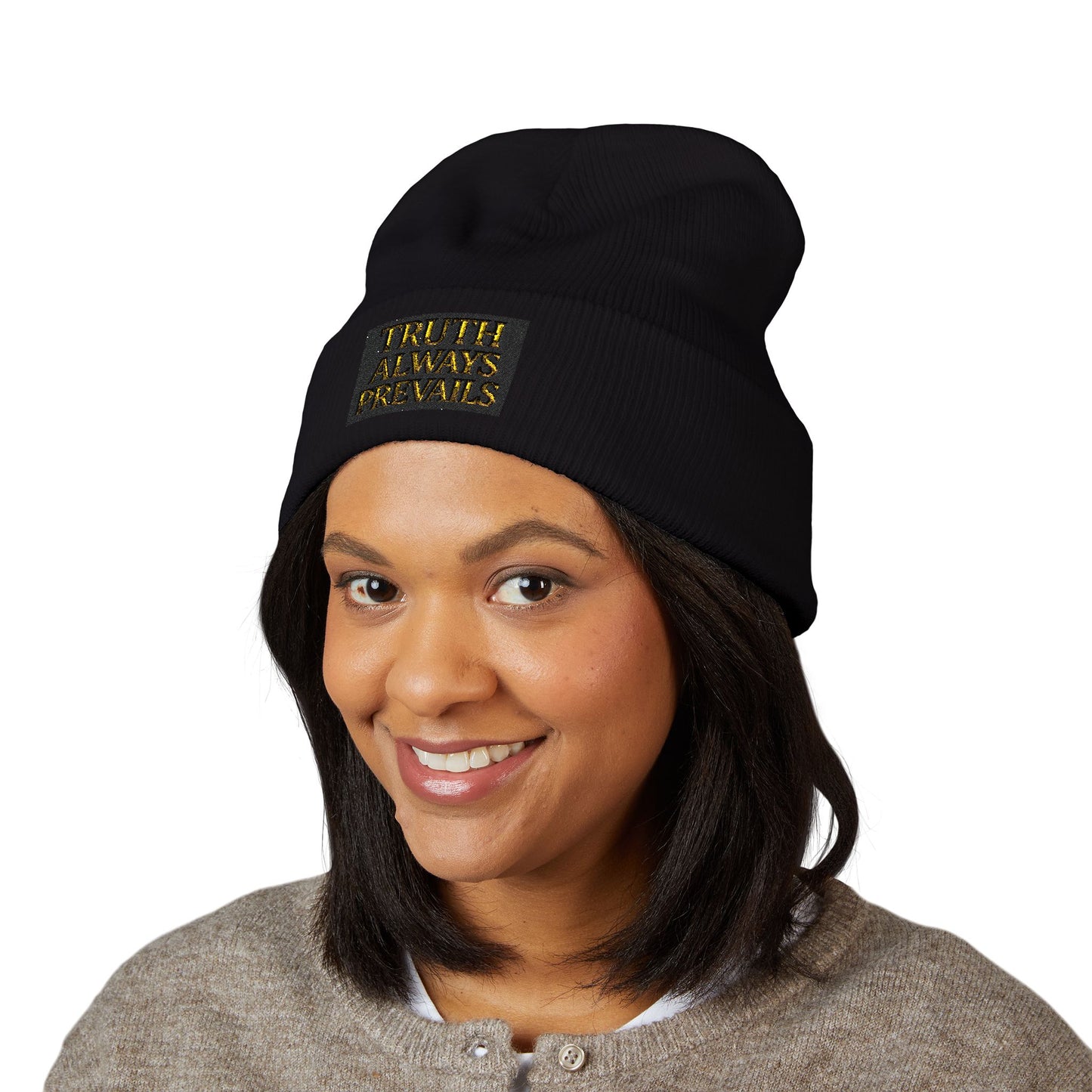 'Truth Always Prevails' Cuffed Beanie