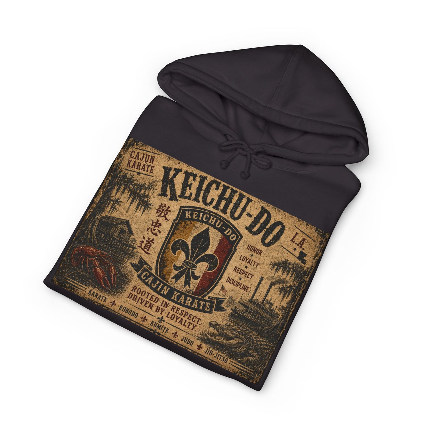 Keichu-Do Cajun Karate Hoodie — Vintage Bayou Martial Arts Streetwear