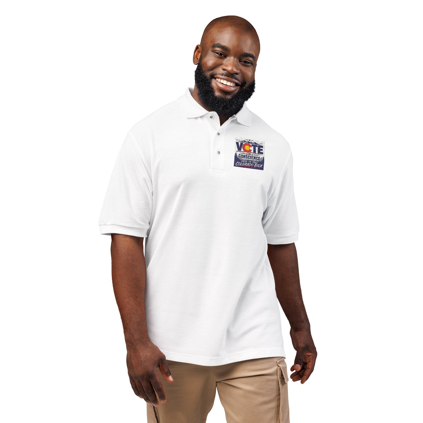 Vote Sunflower Embroidered Polo Shirt