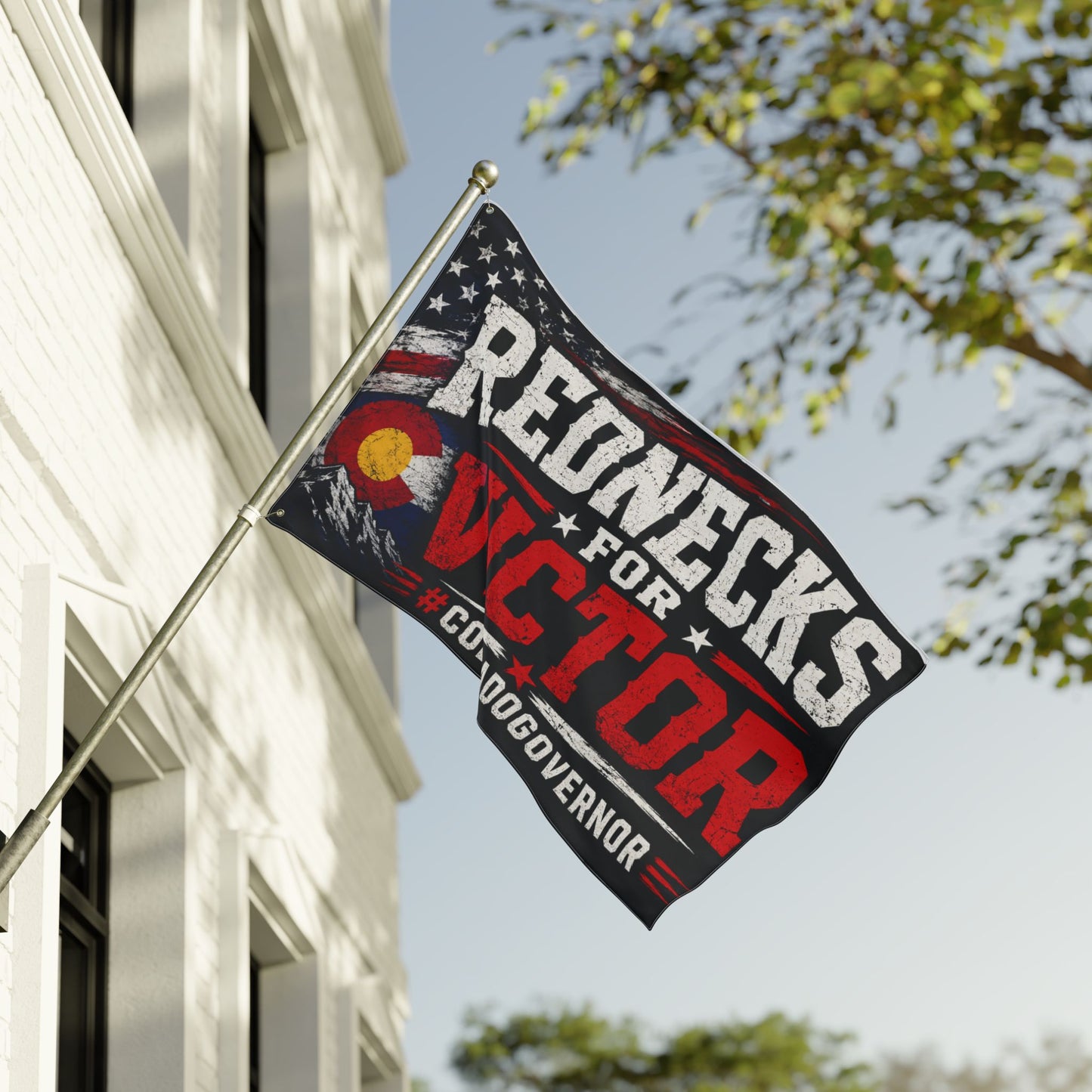 Double-Sided Flag — 'VOTE for VICTOR' Redneck Truck Political Flag