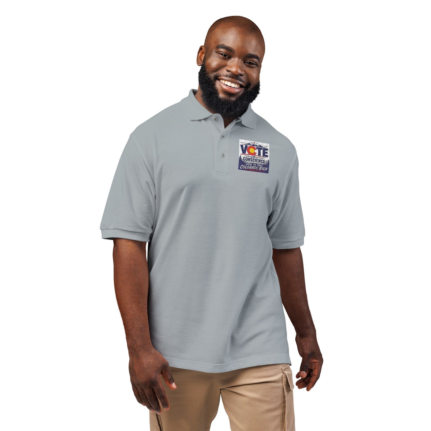 Vote Sunflower Embroidered Polo Shirt
