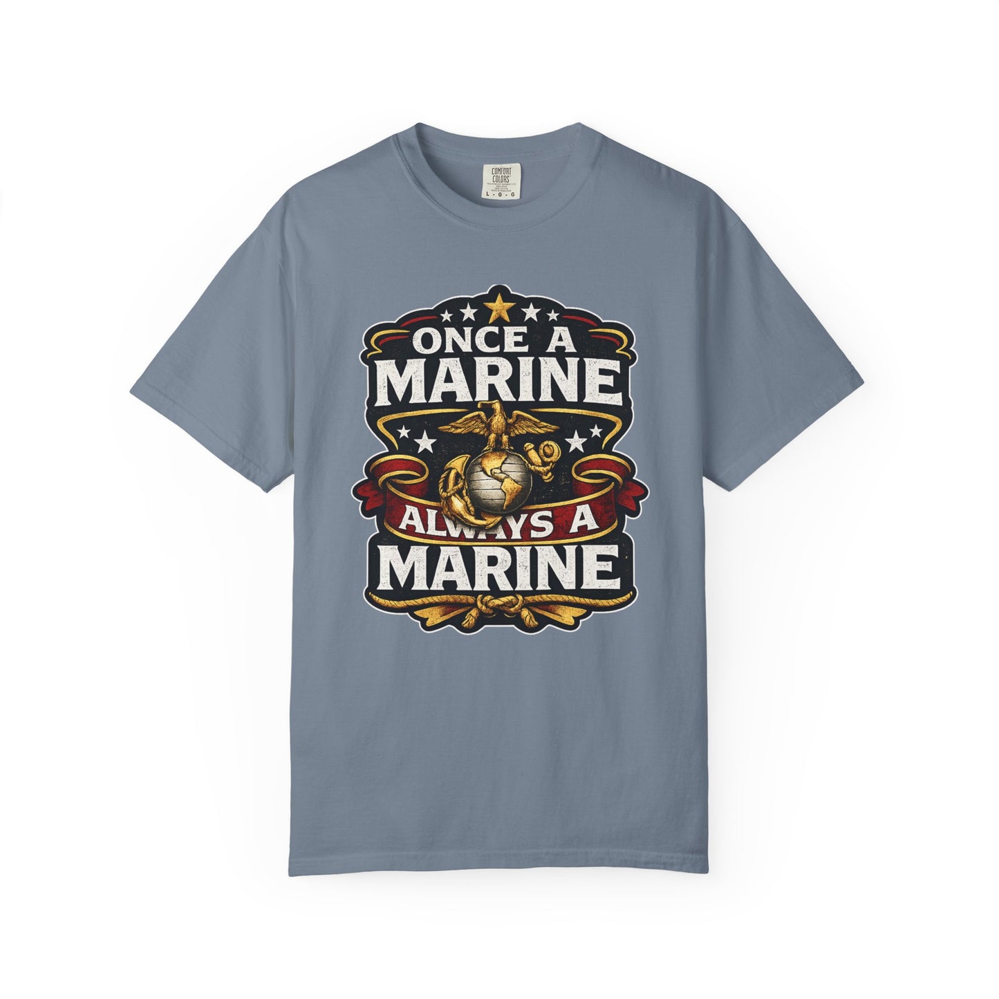 Marine Corps T-Shirt — "Once a Marine, Always a Marine" Emblem Tee