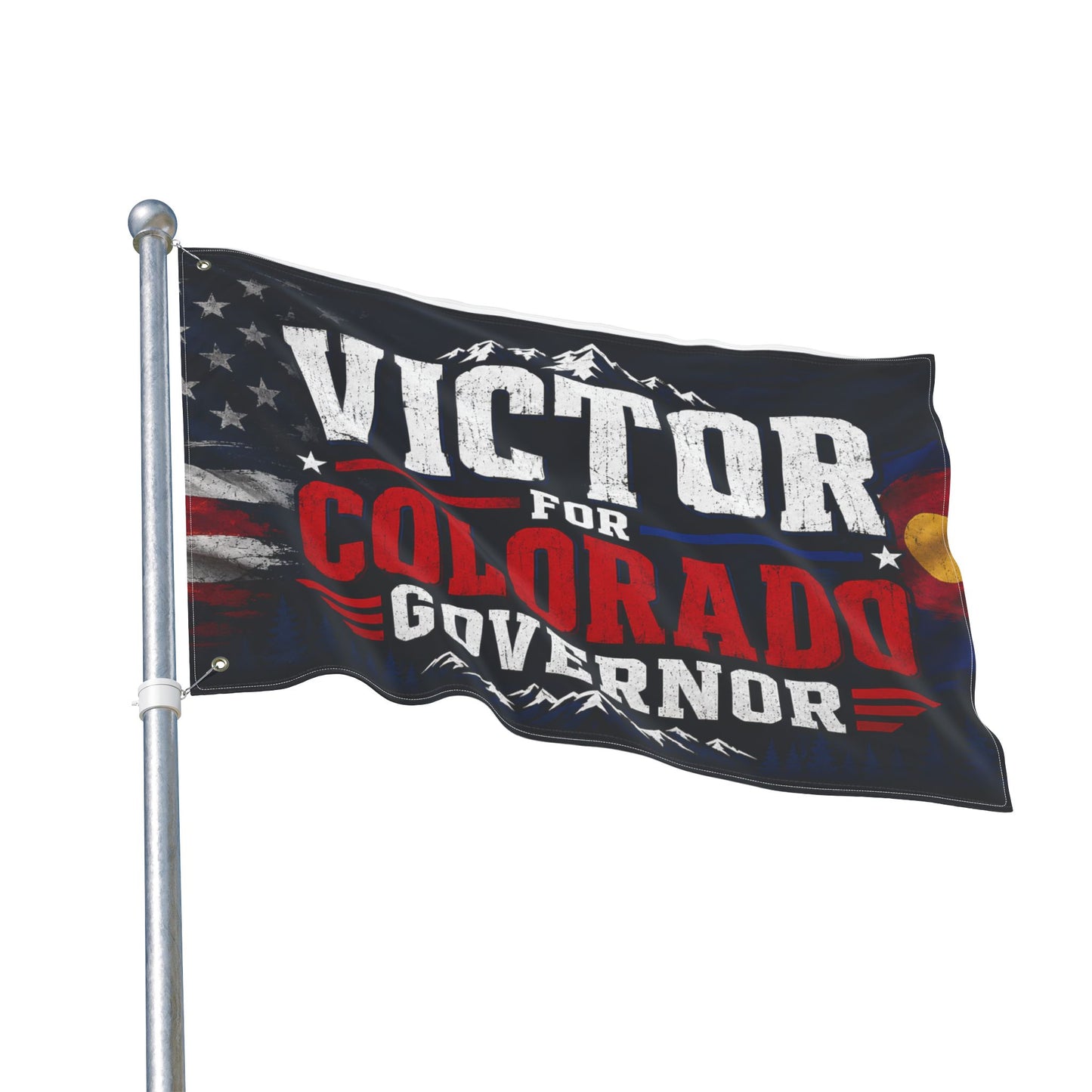 Victor for Governor Truck Flag — Double-Sided Campaign Banner