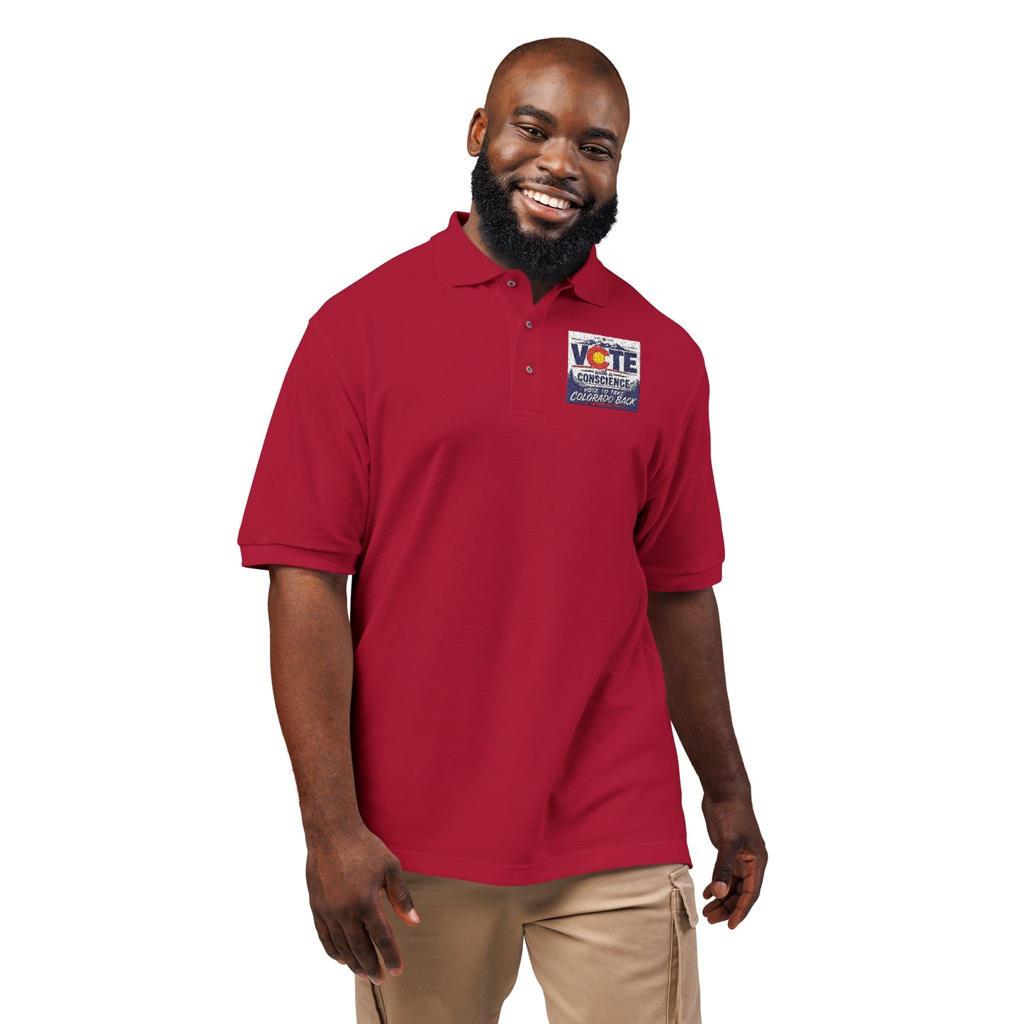 Vote Sunflower Embroidered Polo Shirt