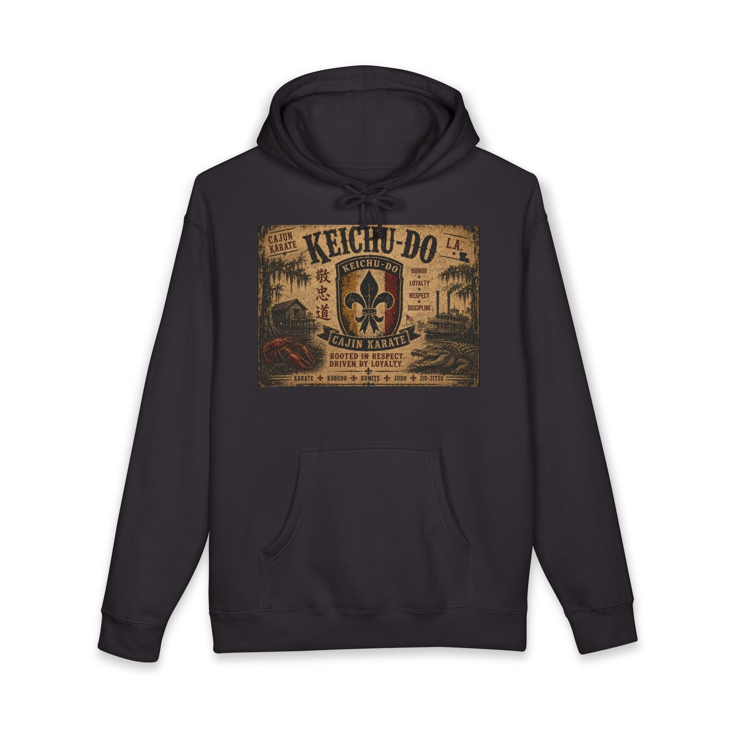 Keichu-Do Cajun Karate Hoodie — Vintage Bayou Martial Arts Streetwear