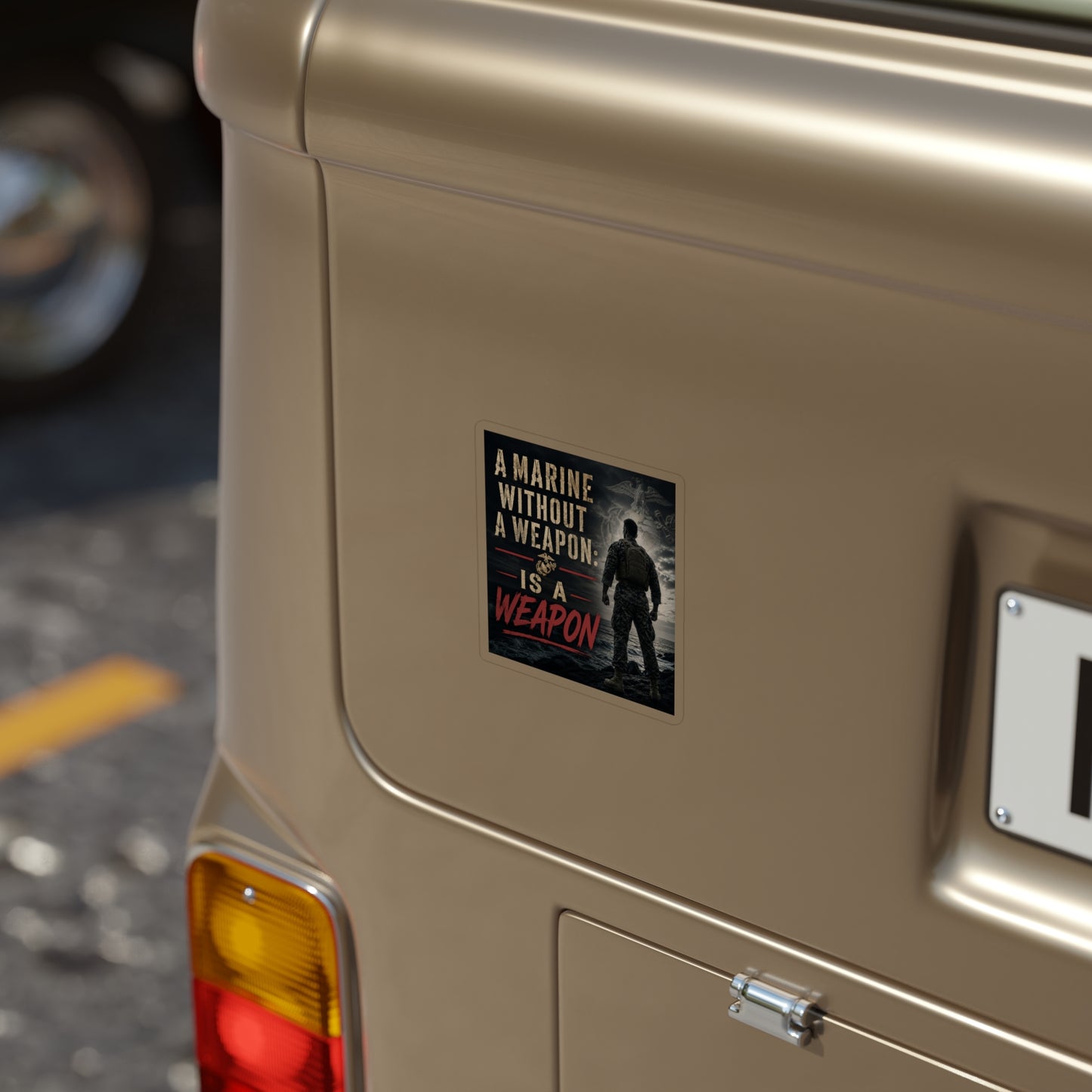 A Marine Without a Weapon Is a Weapon - Die-Cut Outdoor Sticker