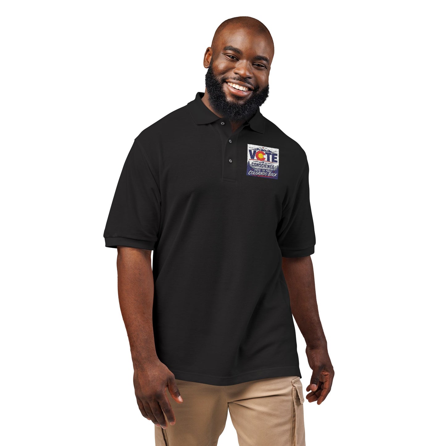 Vote Sunflower Embroidered Polo Shirt