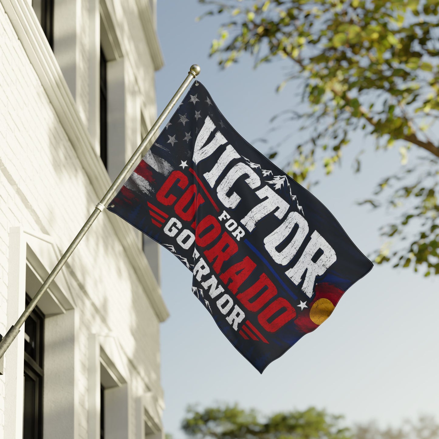Victor for Governor Truck Flag — Double-Sided Campaign Banner