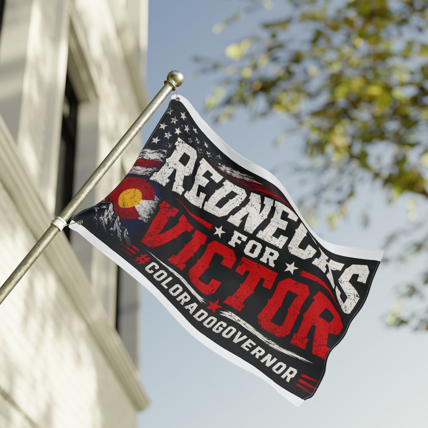 Double-Sided Flag — 'VOTE for VICTOR' Redneck Truck Political Flag