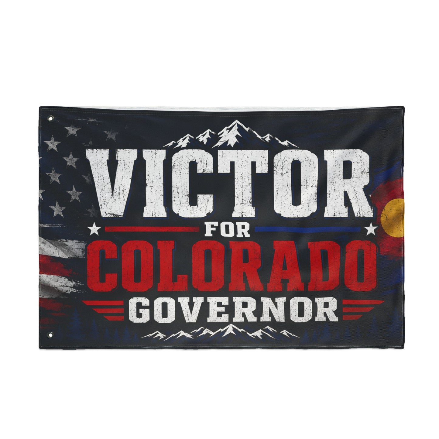 Victor for Governor Truck Flag — Double-Sided Campaign Banner