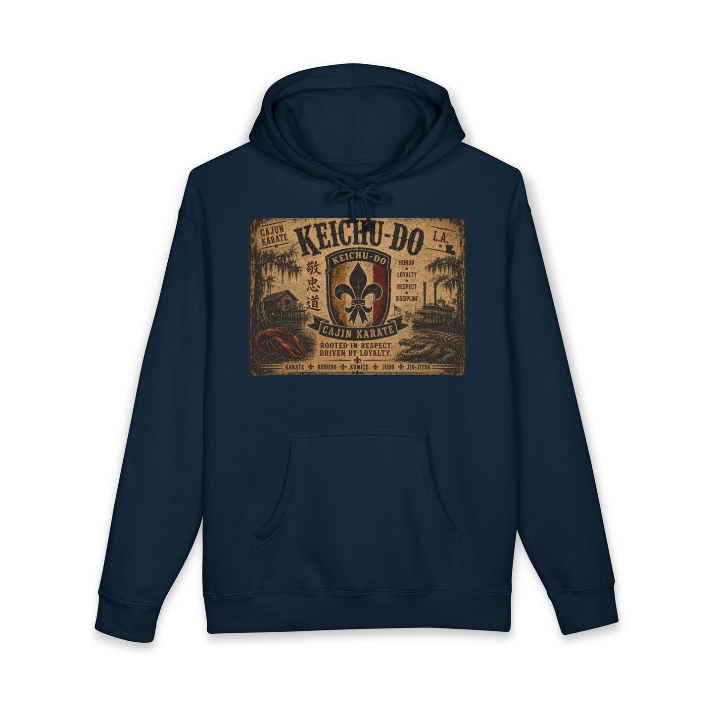 Keichu-Do Cajun Karate Hoodie — Vintage Bayou Martial Arts Streetwear