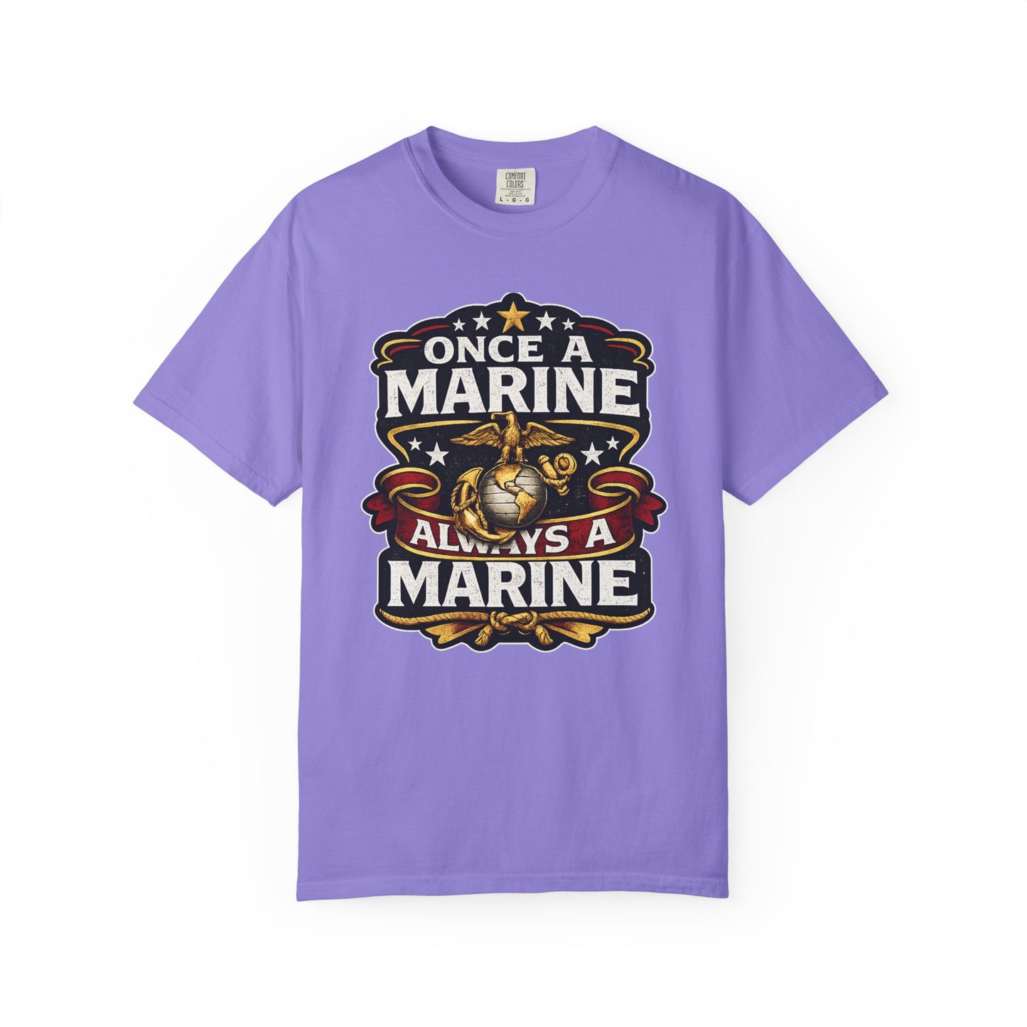Marine Corps T-Shirt — "Once a Marine, Always a Marine" Emblem Tee
