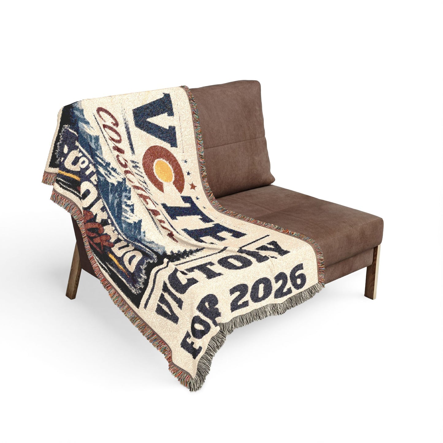 Vote with Conscience Colorado Woven Blanket — Victory for 2026 Political Throw