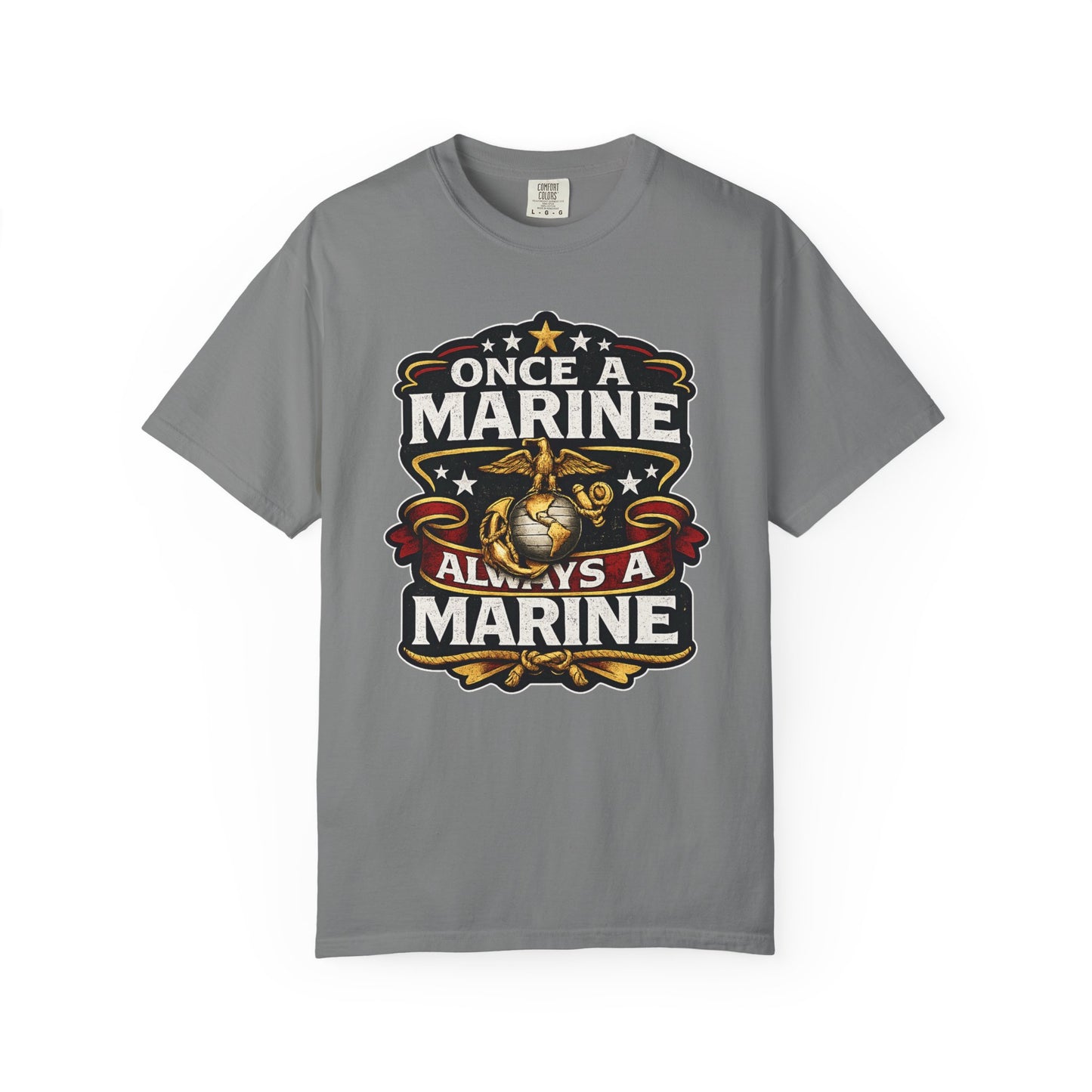 Marine Corps T-Shirt — "Once a Marine, Always a Marine" Emblem Tee