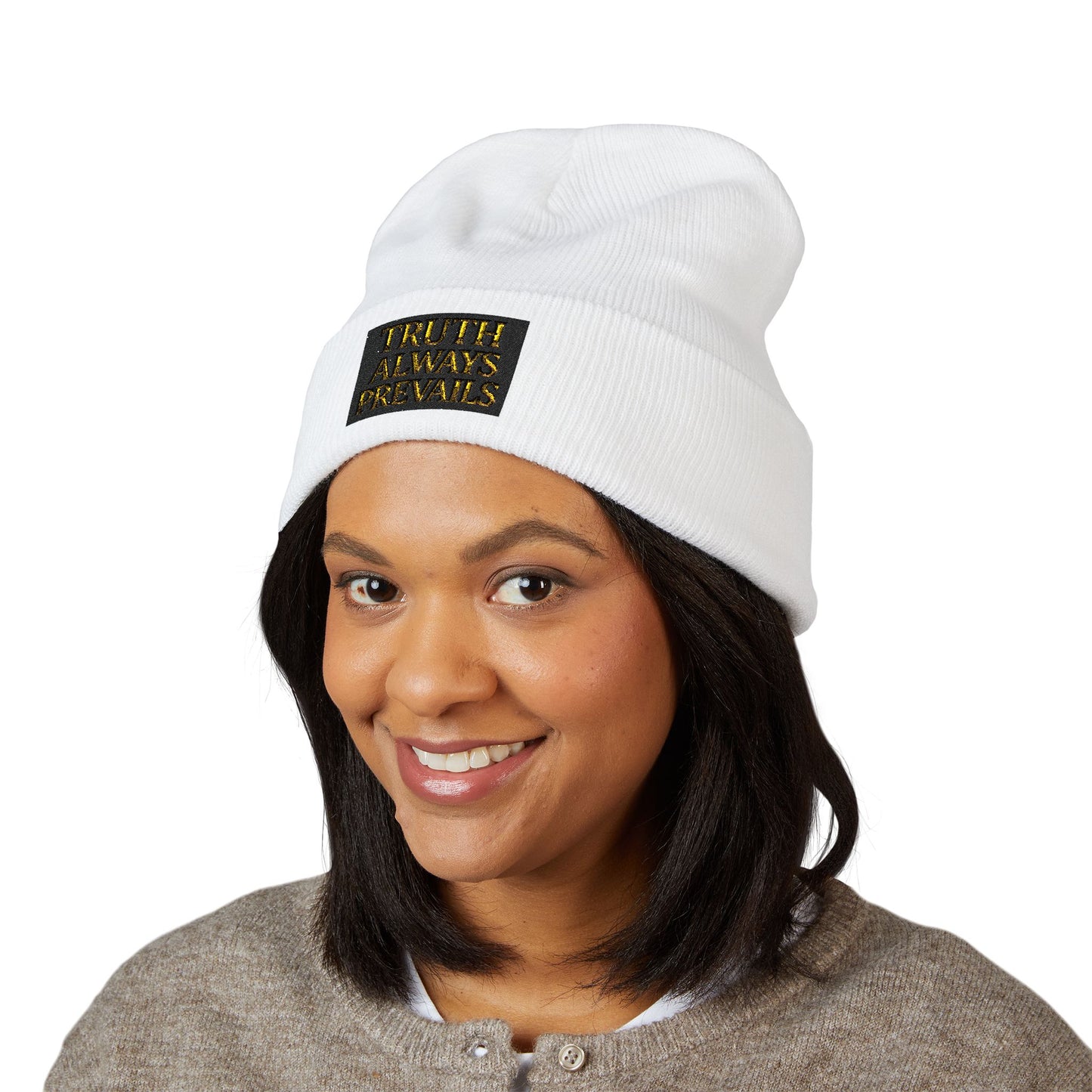 'Truth Always Prevails' Cuffed Beanie