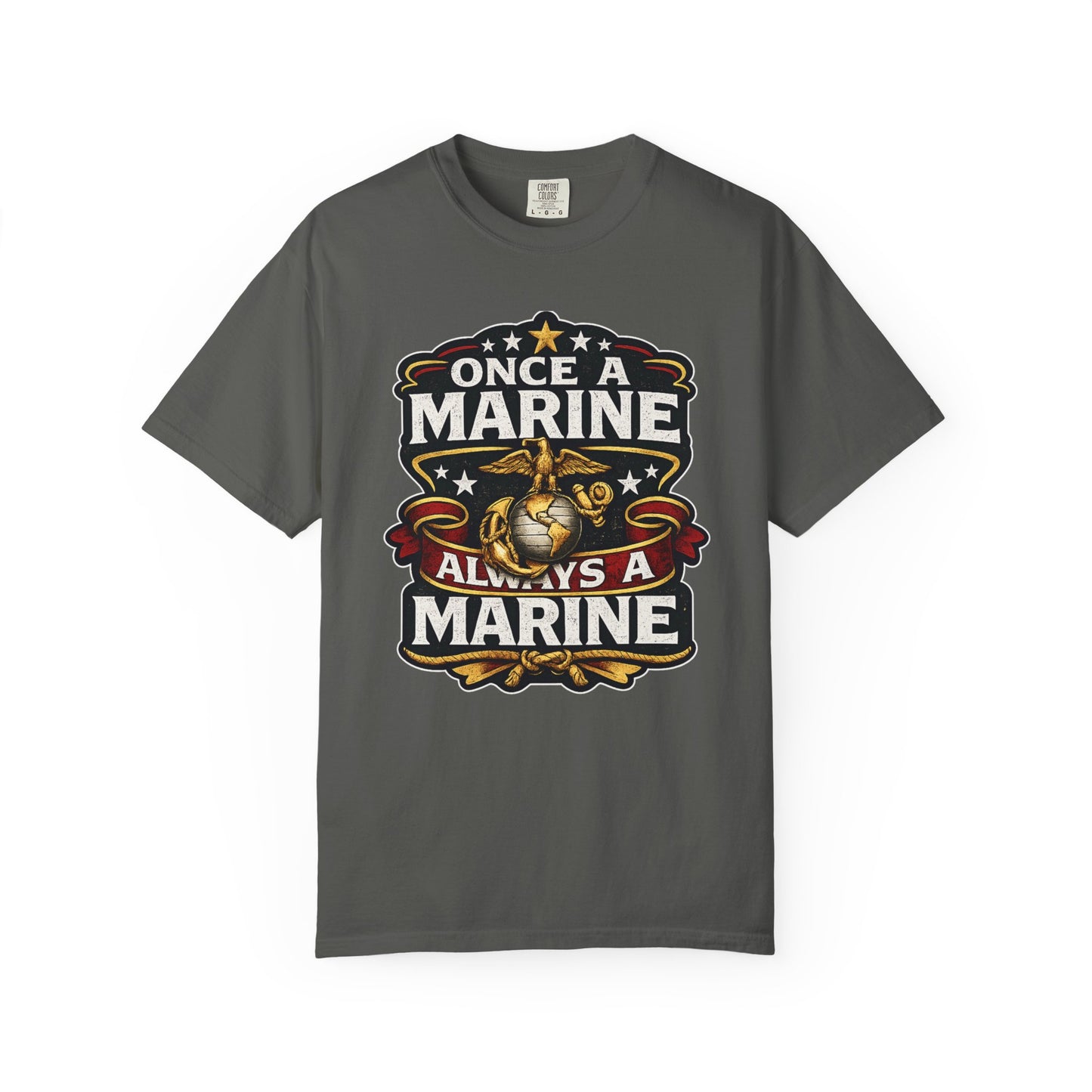 Marine Corps T-Shirt — "Once a Marine, Always a Marine" Emblem Tee