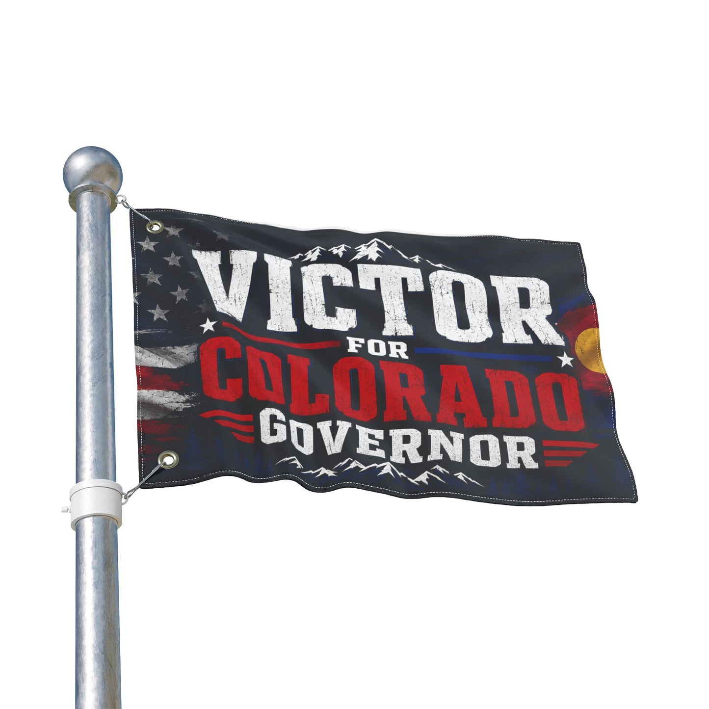 Victor for Governor Truck Flag — Double-Sided Campaign Banner