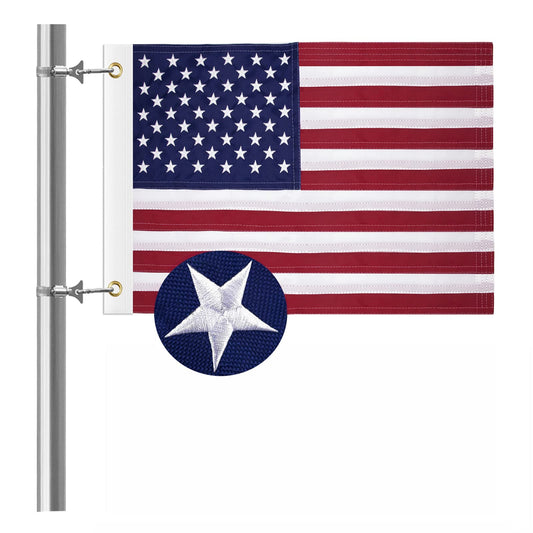 American Boat Flag with Embroidered Stars and Bear US Boat Flag for BoatYacht Garden (12 x 18inch)