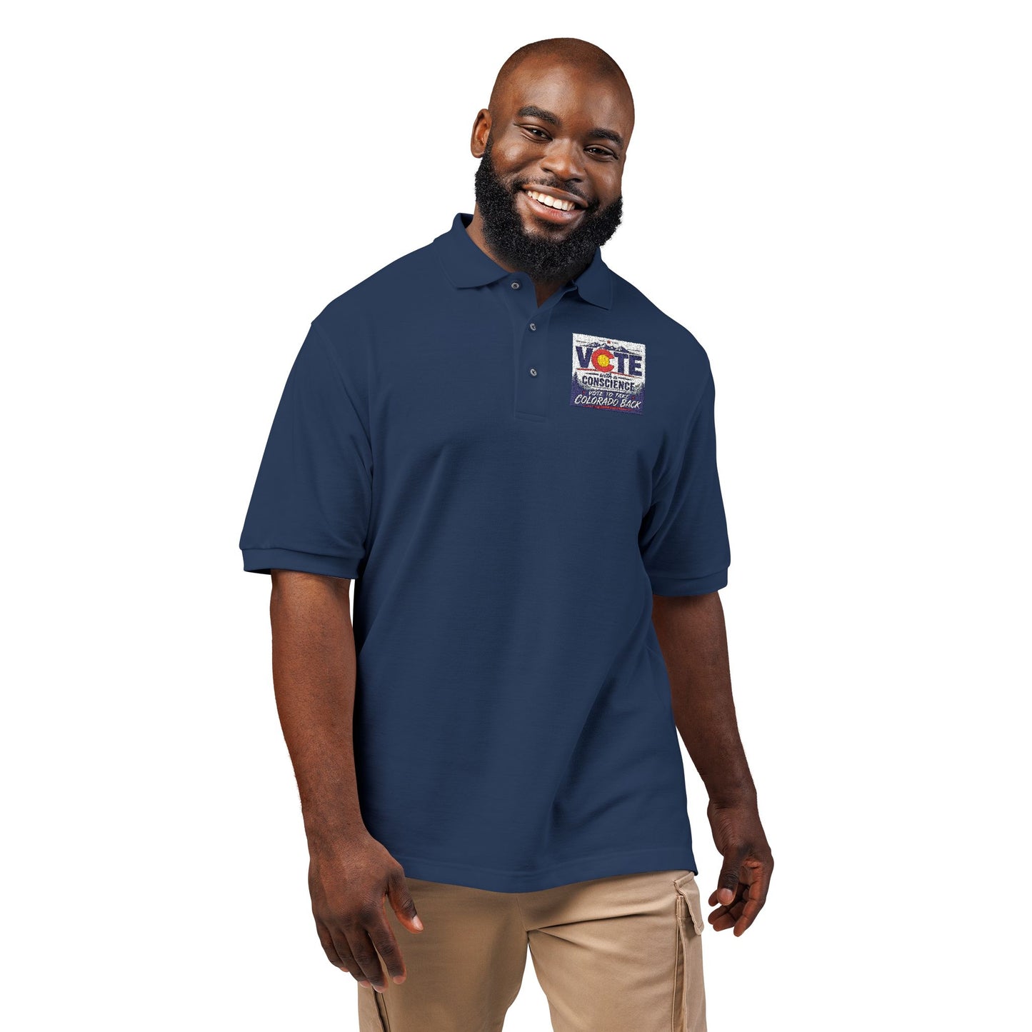 Vote Sunflower Embroidered Polo Shirt