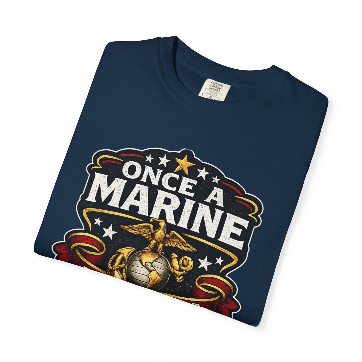 Marine Corps T-Shirt — "Once a Marine, Always a Marine" Emblem Tee