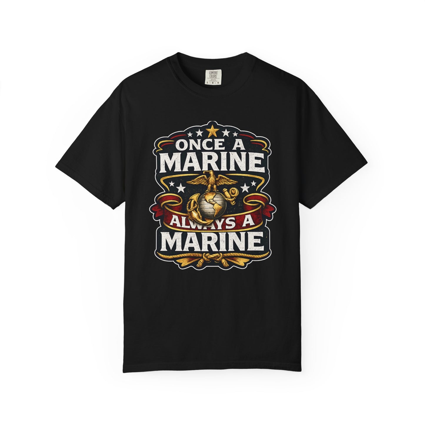 Marine Corps T-Shirt — "Once a Marine, Always a Marine" Emblem Tee