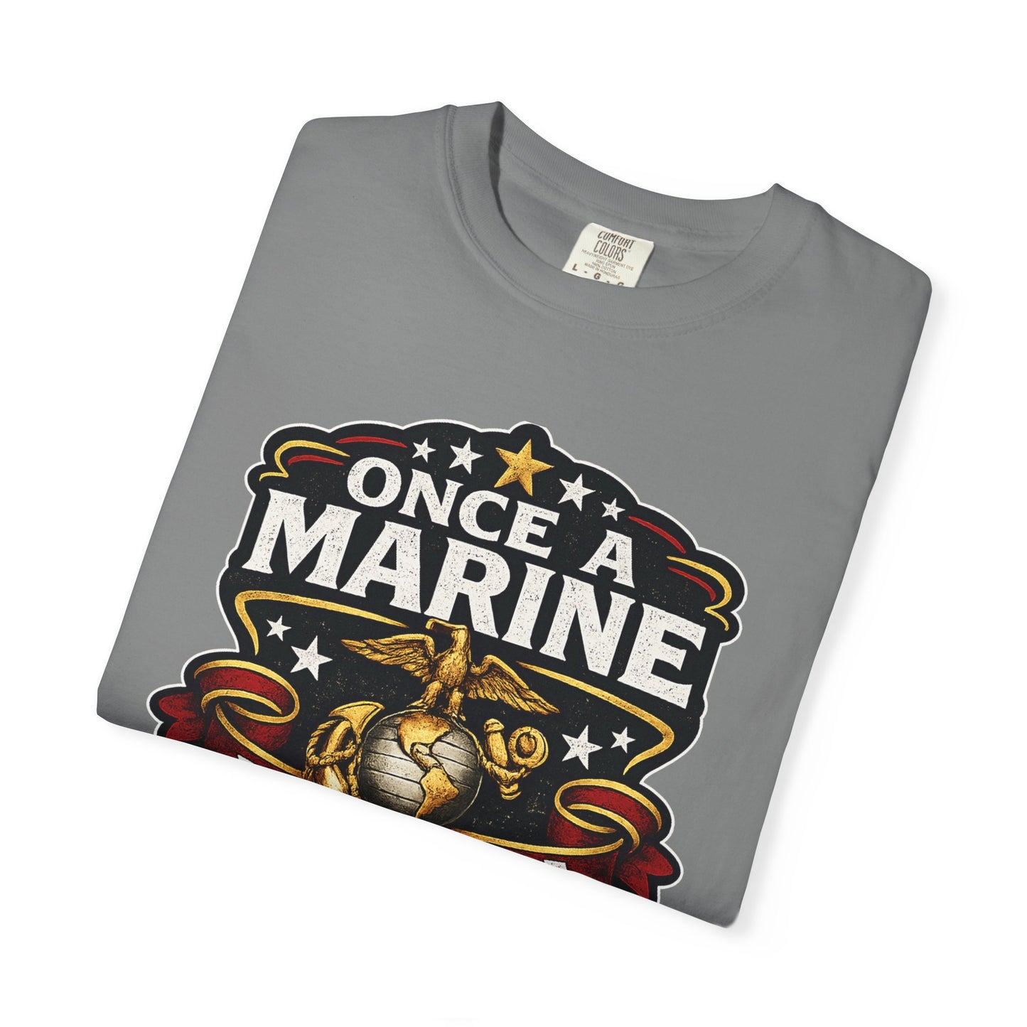 Marine Corps T-Shirt — "Once a Marine, Always a Marine" Emblem Tee