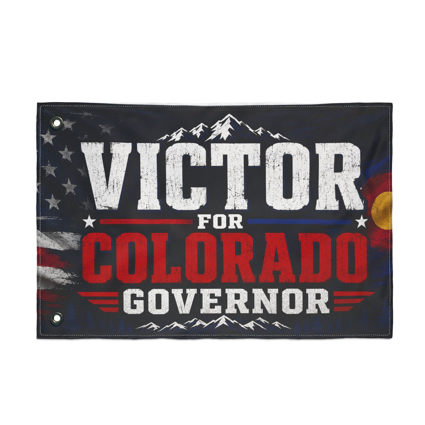 Victor for Governor Truck Flag — Double-Sided Campaign Banner