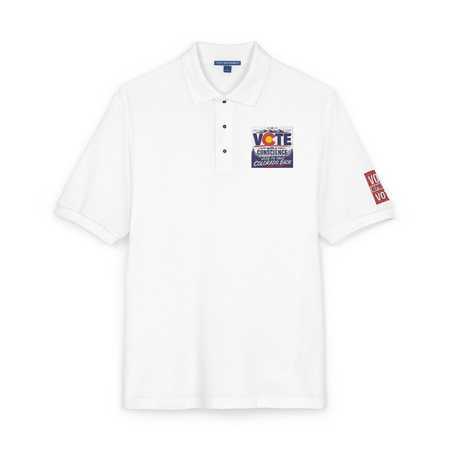 Vote Sunflower Embroidered Polo Shirt