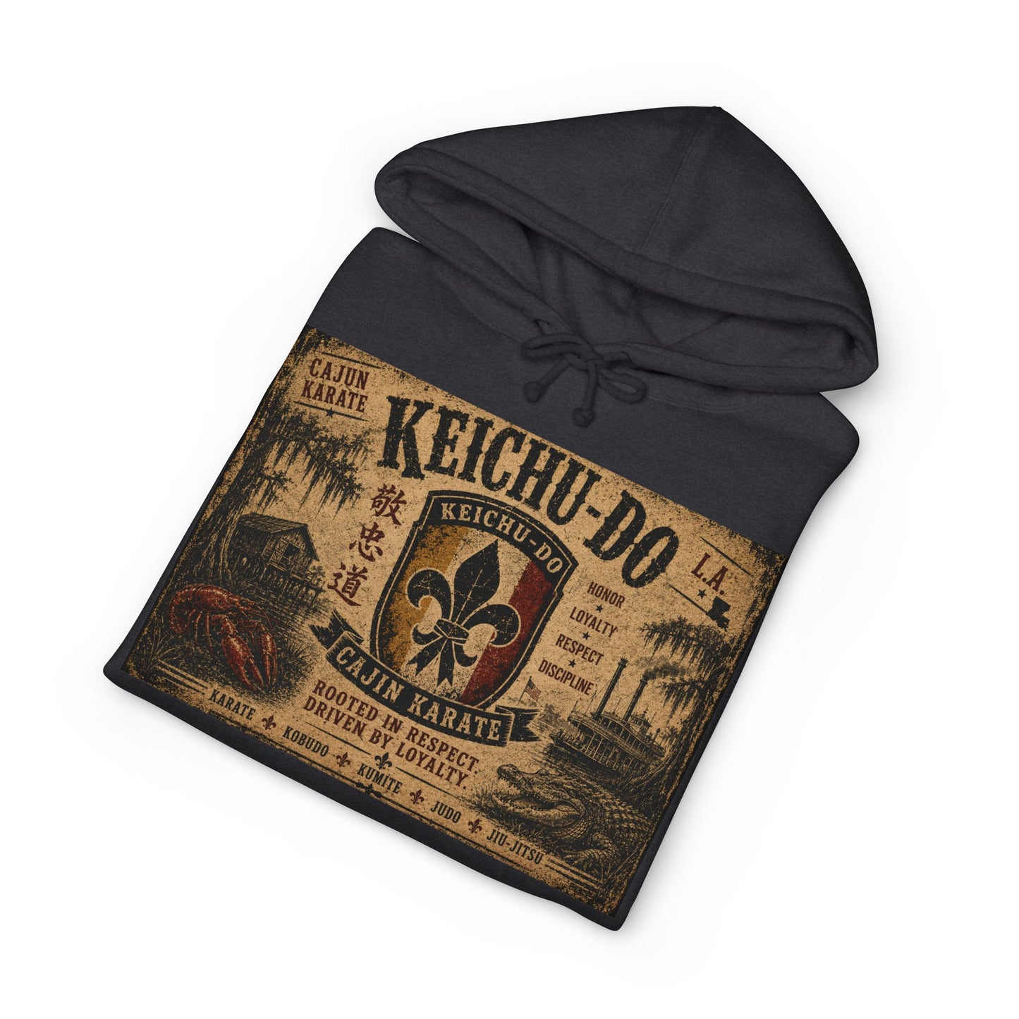 Keichu-Do Cajun Karate Hoodie — Vintage Bayou Martial Arts Streetwear