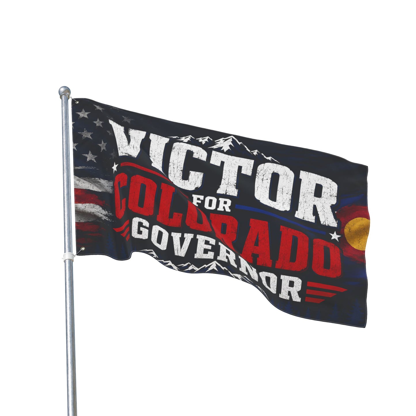 Victor for Governor Truck Flag — Double-Sided Campaign Banner