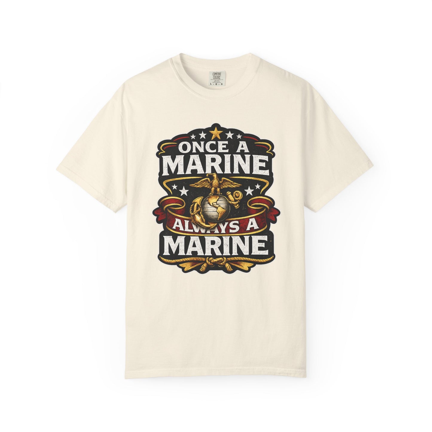Marine Corps T-Shirt — "Once a Marine, Always a Marine" Emblem Tee