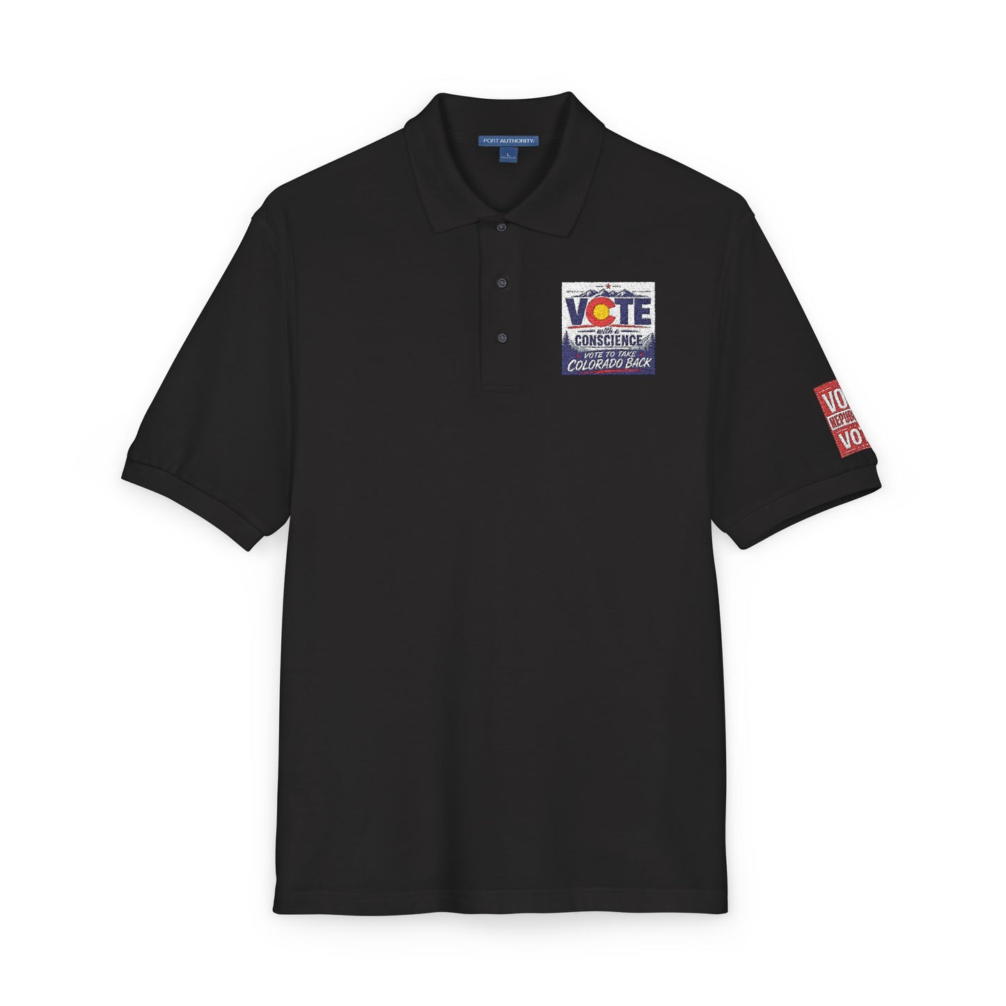 Vote Sunflower Embroidered Polo Shirt