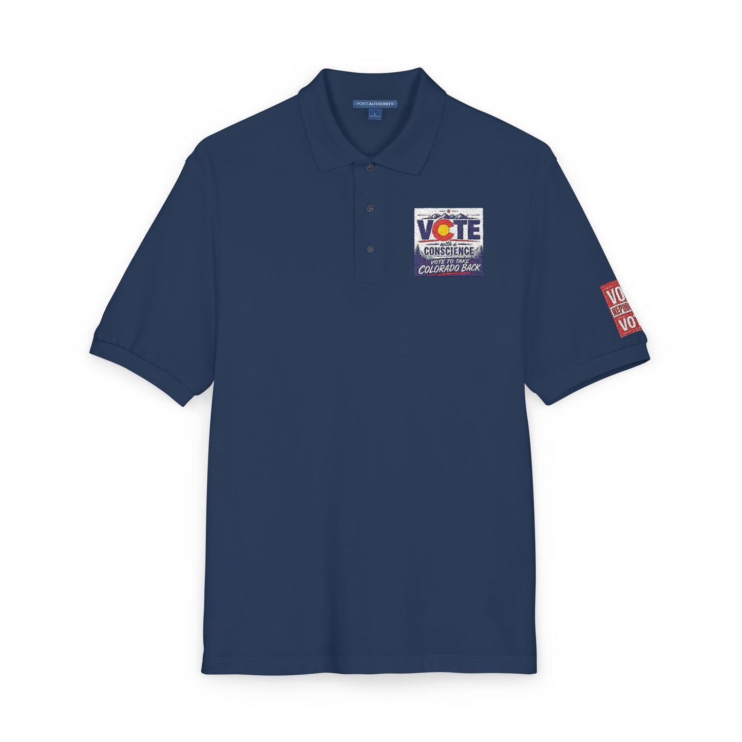 Vote Sunflower Embroidered Polo Shirt