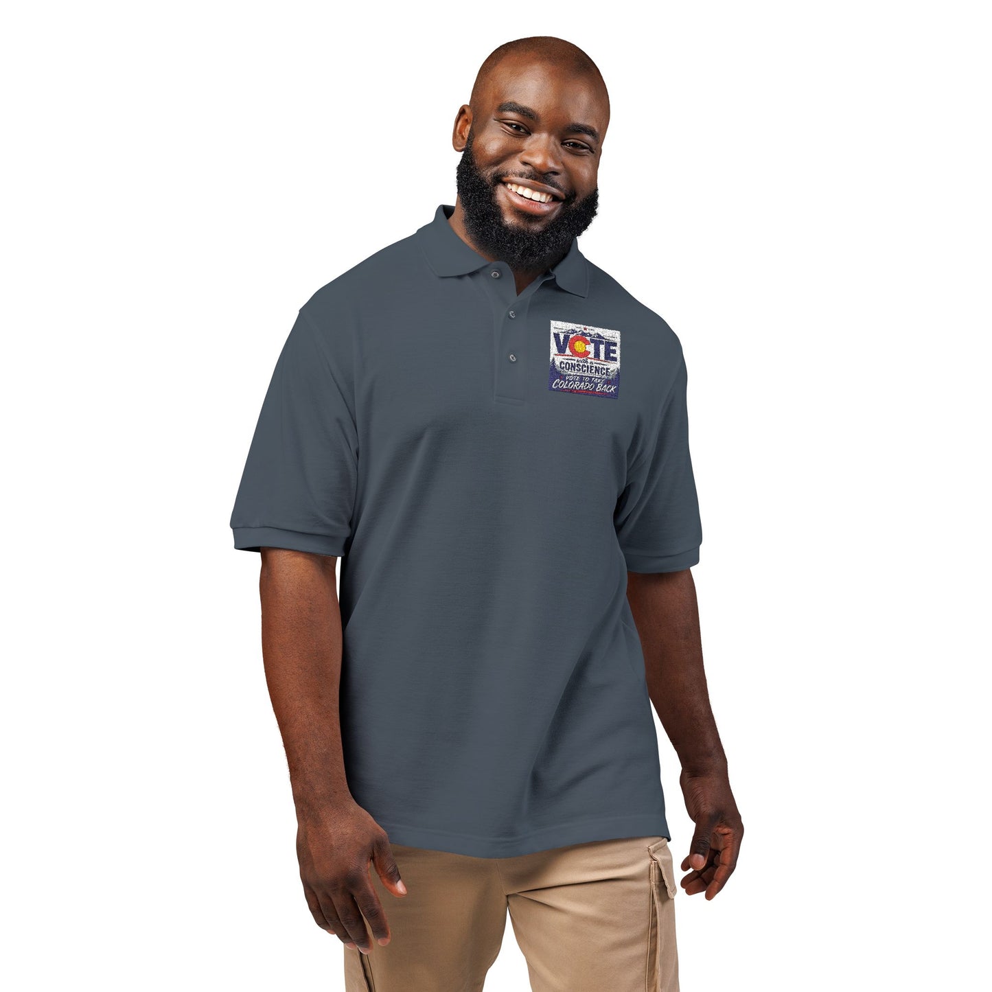 Vote Sunflower Embroidered Polo Shirt