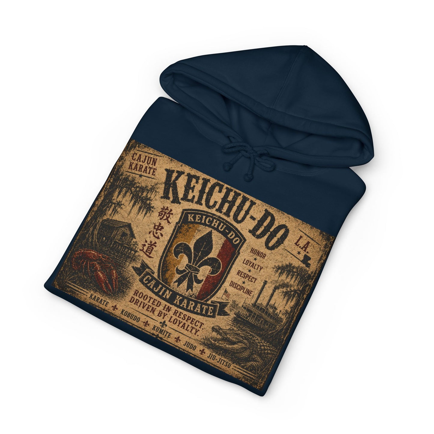 Keichu-Do Cajun Karate Hoodie — Vintage Bayou Martial Arts Streetwear
