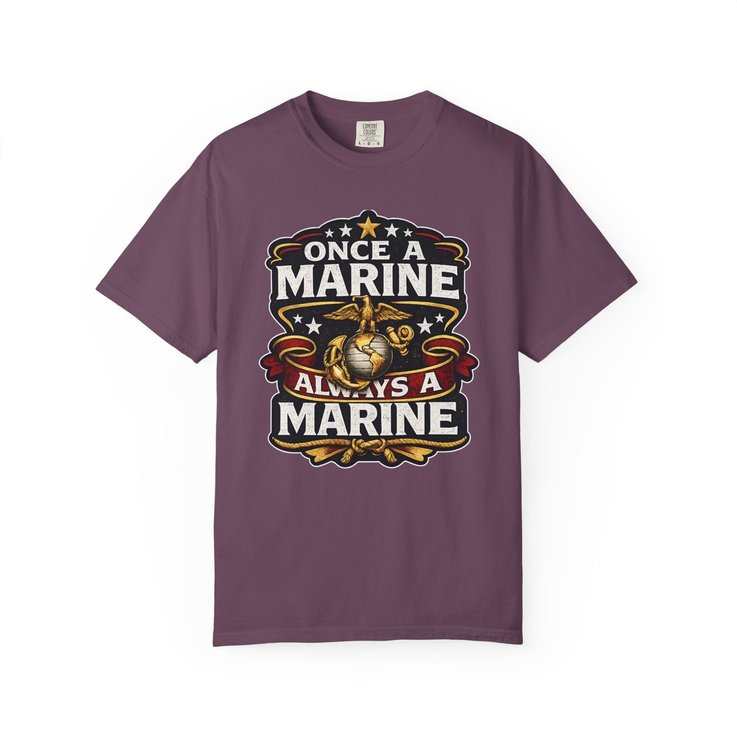Marine Corps T-Shirt — "Once a Marine, Always a Marine" Emblem Tee