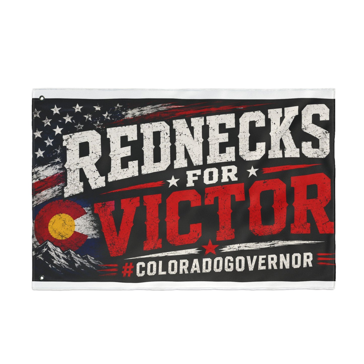 Double-Sided Flag — 'VOTE for VICTOR' Redneck Truck Political Flag