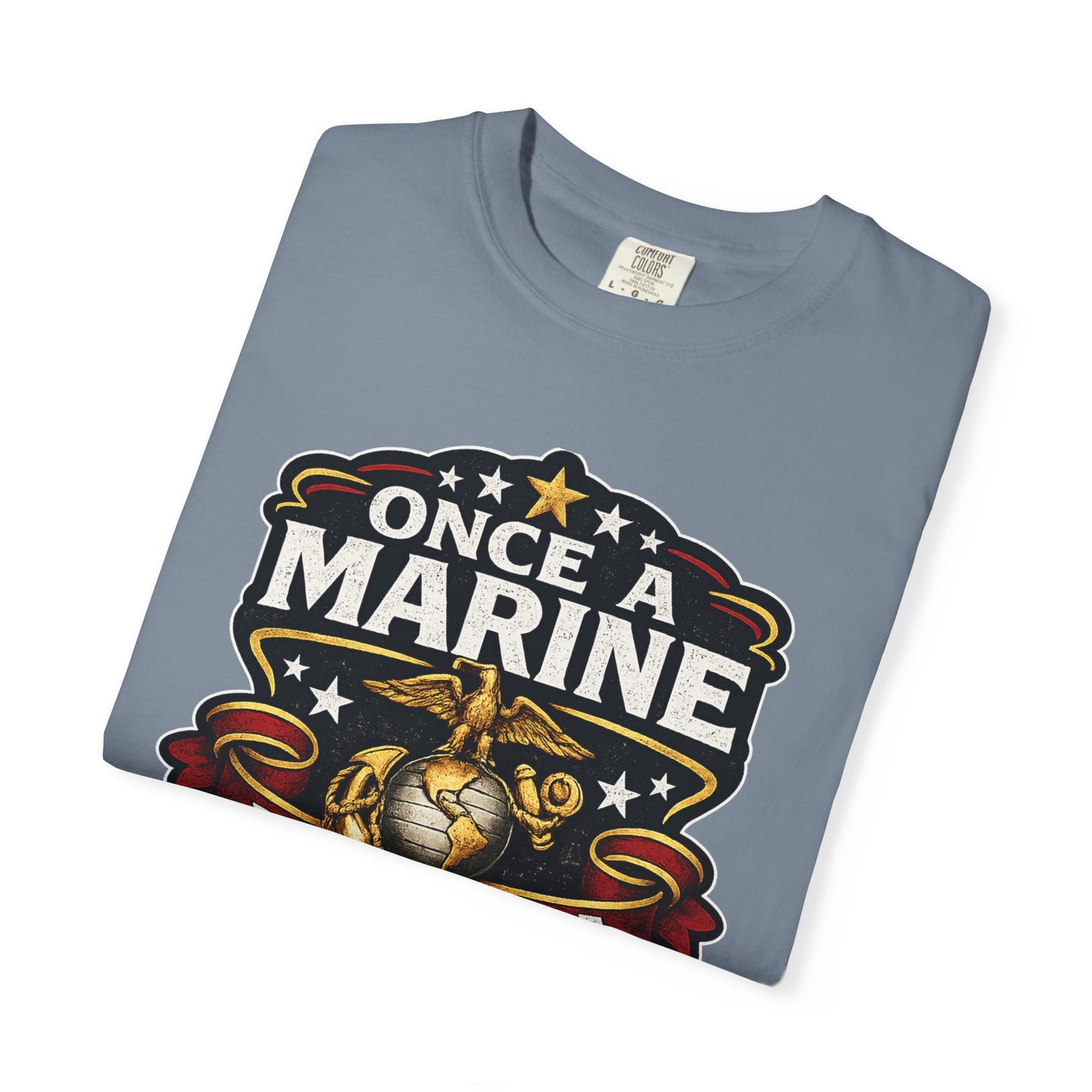 Marine Corps T-Shirt — "Once a Marine, Always a Marine" Emblem Tee