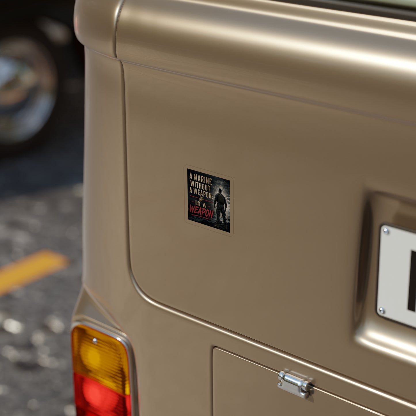 A Marine Without a Weapon Is a Weapon - Die-Cut Outdoor Sticker