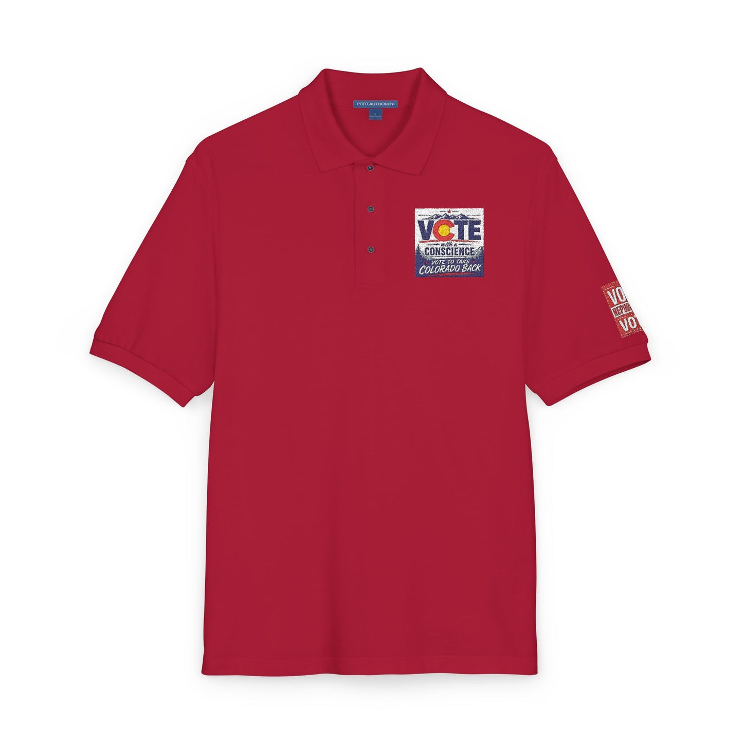 Vote Sunflower Embroidered Polo Shirt