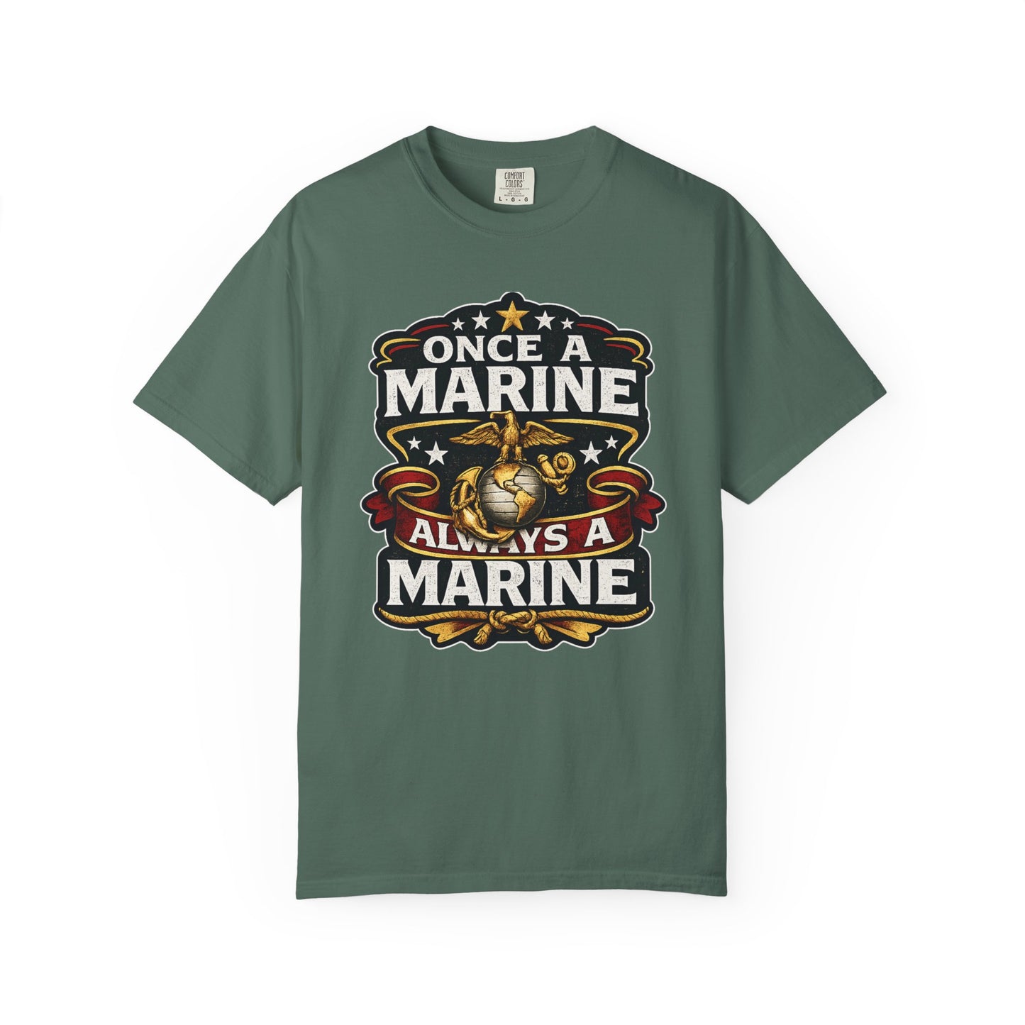 Marine Corps T-Shirt — "Once a Marine, Always a Marine" Emblem Tee