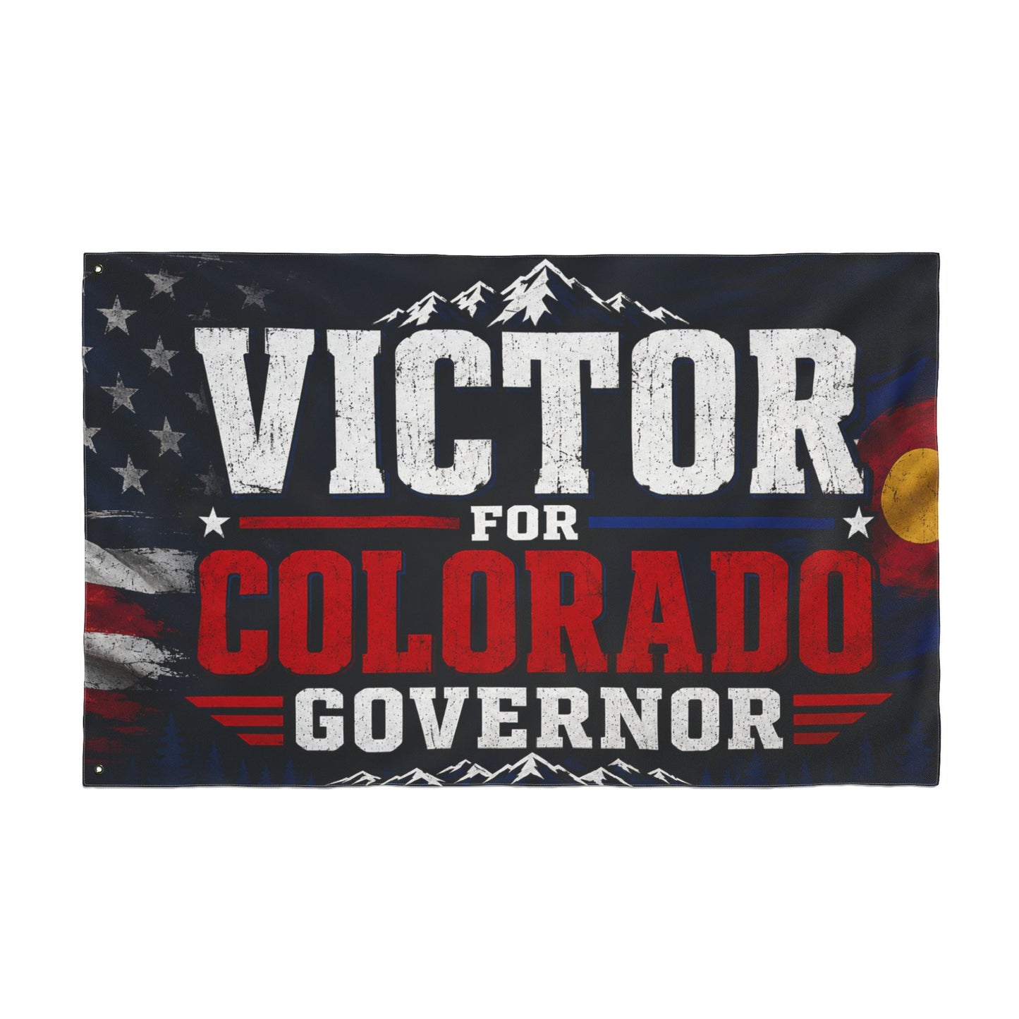 Victor for Governor Truck Flag — Double-Sided Campaign Banner